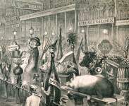 Mardi Gras, New Orleans, Louisiana, March 6, 1867, artist's impression, detail.