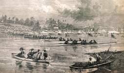 Annual "Schuylkill Navy" Review, Philadelphia, Pennsylvania, May 18, 1867, artist's impression.