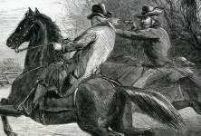 Murder of Tennessee State Senator Almon Case, January 11, 1867, artist's impression, detail.