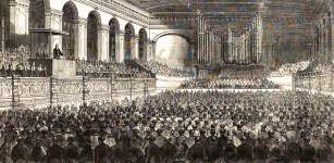 British Association of the Advancement of Science, August 27, 1863, Newcastle, England, artist's impression