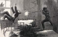 Death of Major Edgar Burroughs, Portsmouth, Virginia, January 26, 1864, artist's impression