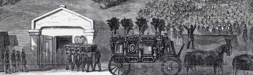 President Lincoln's Interment, Oak Ridge, Springfield, Illinois, May 4, 1865, artist's impression, detail