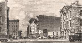 Chicago, Illinois, 1863, artist's impression