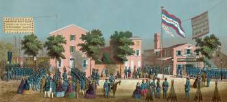 Cooper Shop Refreshment Saloon, Philadelphia, circa 1862, detail, zoomable image