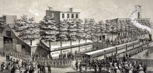 Cooper Volunteer Refreshment Saloon, Philadelphia, Pennsylvania, circa February 12, 1862, detail
