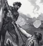 Capture of the flag of the Thirtieth Louisiana, Battle of Ezra Church, artist's impression, further detail