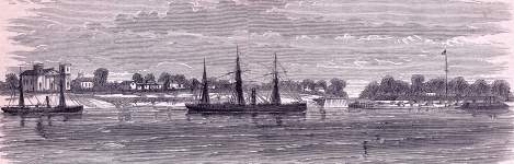 Donaldsonville, Louisiana, July 1863, artist's impression, zoomable image