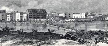 Confederate Evacuation of Savannah, Georgia, December 21, 1864, artist's impression, detail