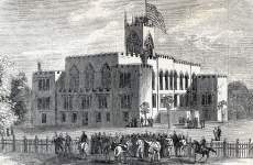 Georgia State Capitol, Milledgeville, Georgia, in Union hands, November 1864, artist's impression