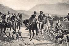 Giuseppe Garibaldi meets Victor Emmanuel II at Teano, Italy, October 26, 1860