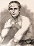 Joshua Ward, Champion Sculler of America, 1863, artist's impression