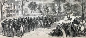 Bi-Centennial Parade, Newark, New Jersey, May 17, 1866, artist's impression, detail