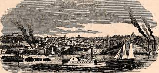 Poughkeepsie, New York, 1861, artist's impression