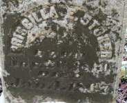 Priscilla Stoker, Gravestone, detail