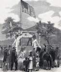Restoration of American Eagle, United States Legation, Honolulu, Hawaii, 1865, artist's impression.