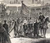 Return of Second New York Volunteer Infantry to New York City, February 9, 1864, artist's impression, detail