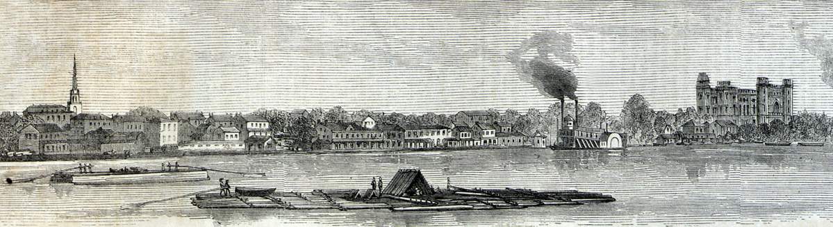 Baton Rouge, Louisiana, summer 1866, artist's impression, detail.
