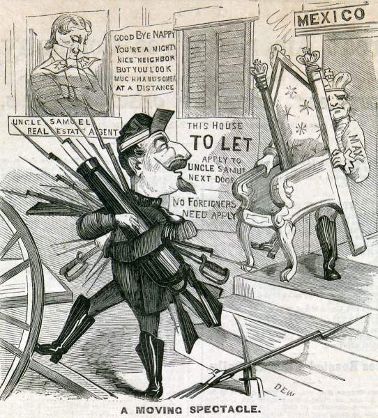 "A Moving Spectacle," cartoon, Frank Leslie's Illustrated, March 30, 1867.