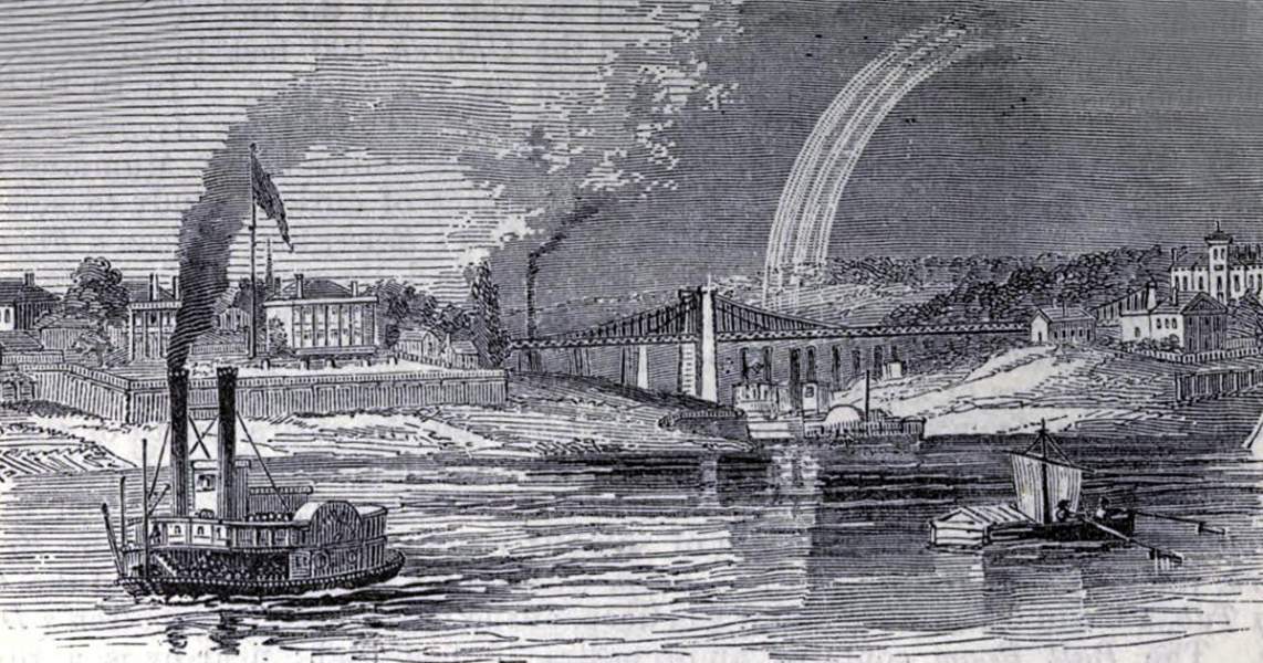Newport and Covington, Kentucky, 1861, artist's impression