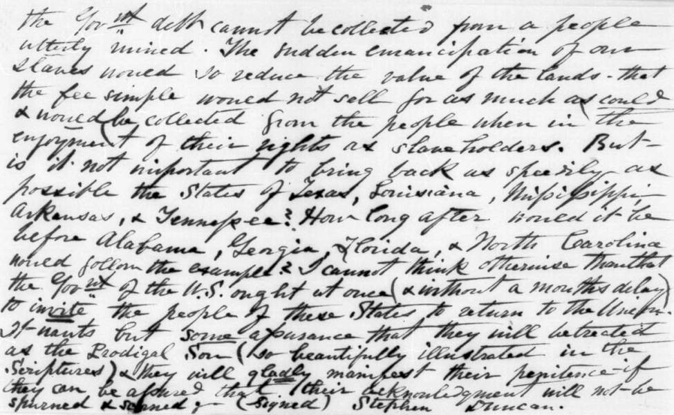 Stephen Duncan to Mary Duncan, August 25, 1863 (Page 4)