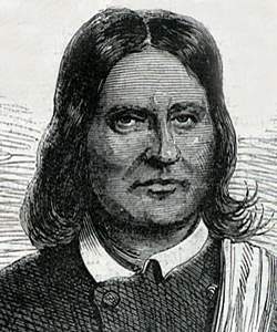 Satanta, Kiowa leader, May 1867, artist's impression, detail.