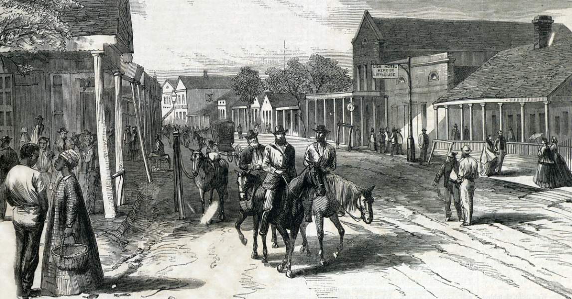 New Iberia, Louisiana, summer 1866, artist's impression, detail