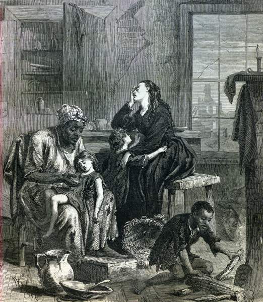 "The Desolate Home," Frank Leslie's Illustrated Newspaper, February 23, 1867, zoomable image.