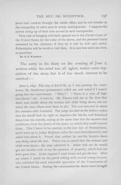 Entry by John McClintock, June 2, 1847 (Page 1)