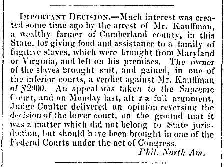 “Important Decision,” Boston (MA) Emancipator & Republican, June 28, 1849