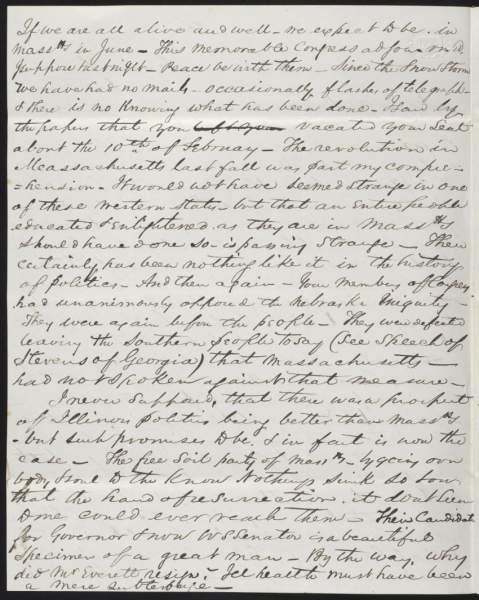 David Davis to Julius Rockwell, March 4, 1855 (Page 2)