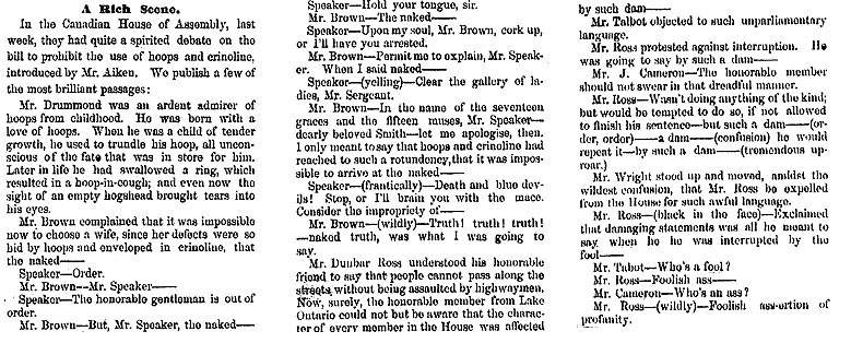 “A Rich Scene,” Cleveland (OH) Herald, April 29, 1859