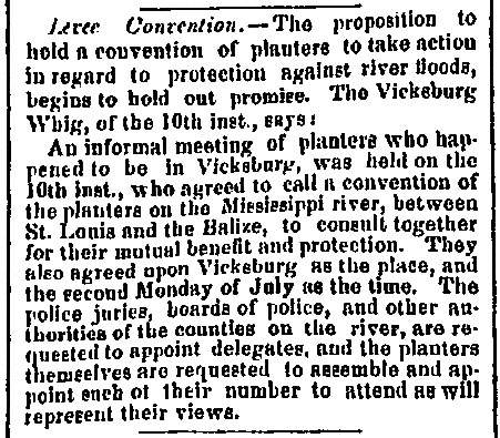 “Levee Convention,” New Orleans (LA) Picayune, June 12, 1859