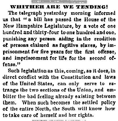 “Whither Are We Tending!,” Memphis (TN) Appeal, June 26, 1859