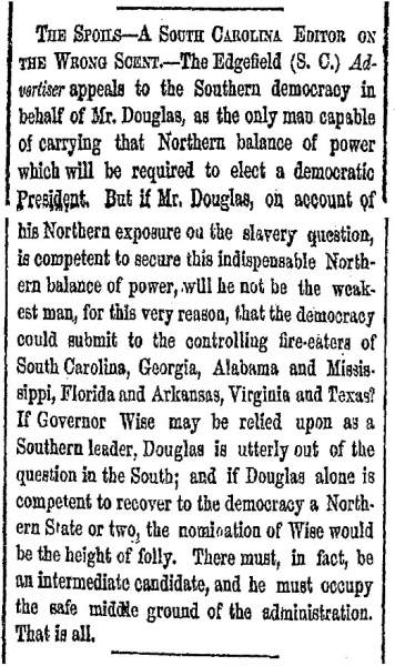 “The Spoils,” New York Herald, July 20, 1858