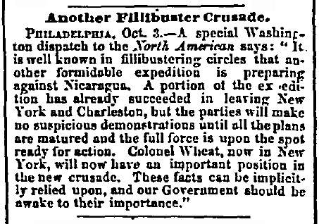 “Another Filibuster Crusade,” Chicago (IL) Press and Tribune, October 4, 1859