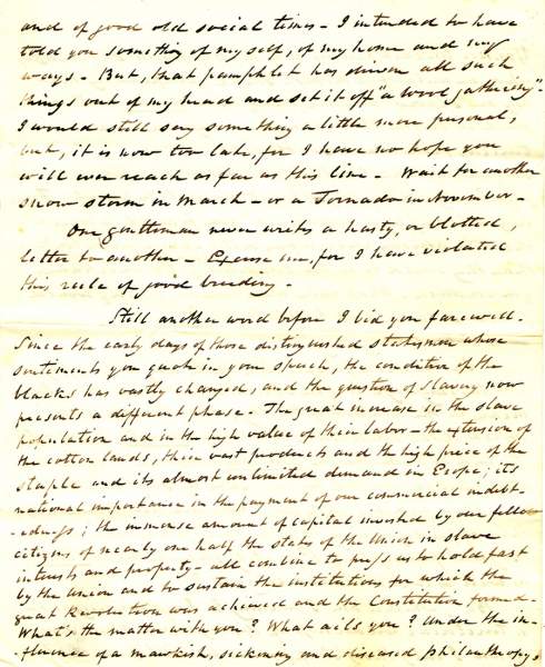 William Wilkins to James Watson Webb, March 26, 1860 (Page 6)