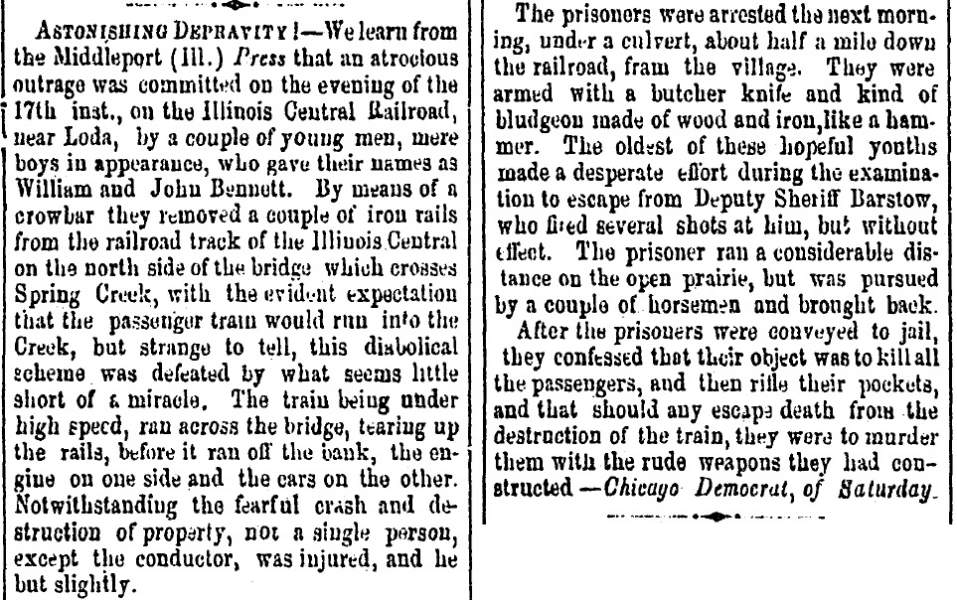 “Astonishing Depravity!,” Milwaukee (WI) Sentinel, May 29, 1860