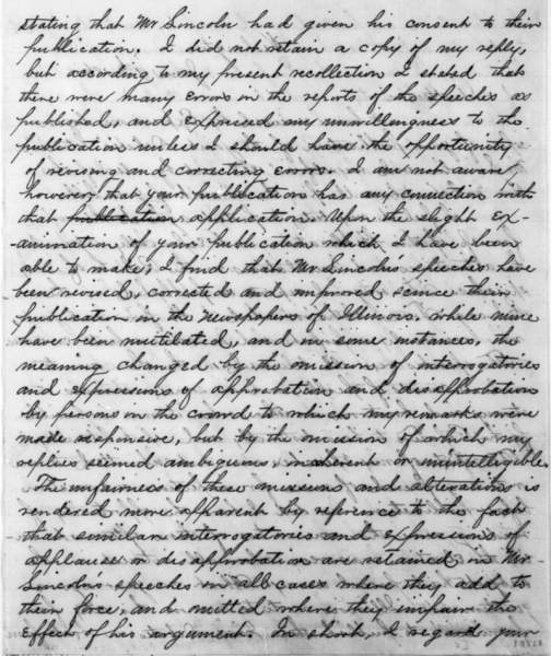 Stephen A. Douglas to Follett Foster & Company, June 9, 1860 (Page 2)