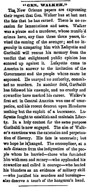 “'Gen. Walker',” Chicago (IL) Press and Tribune, October 1, 1860