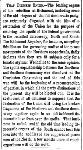 “That Business Ended,” New York Herald, April 5, 1863