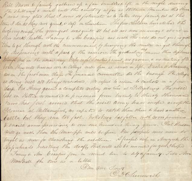 George D. Chenoweth to James W. Marshall, July 15, 1863 (Page 2)