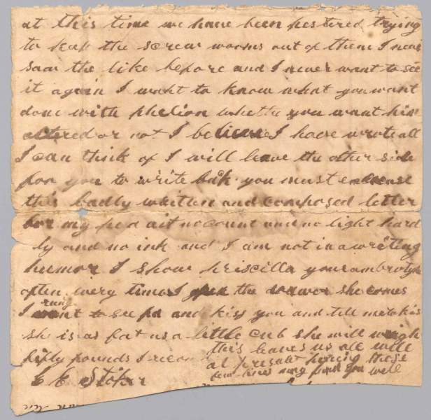 William Elisha Stoker to Elizabeth E. Stoker, 186X (Page 1)