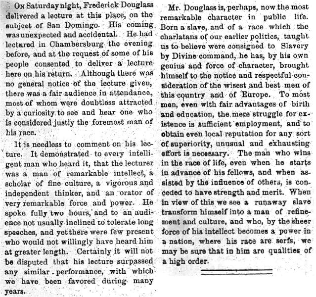 “Untitled,” Carlisle (PA) Herald, March 7, 1872