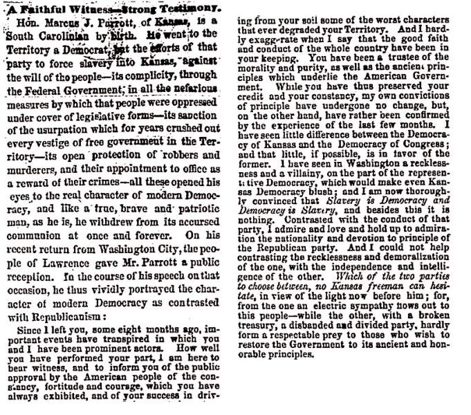 “A Faithful Witness,” Chicago (IL) Press and Tribune, August 27, 1858