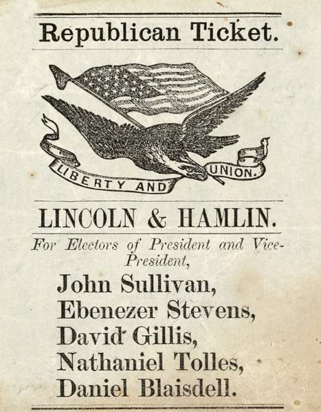 Republican Ticket, New Hampshire, November 1860