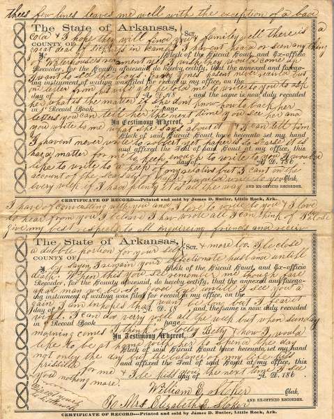 William Elisha Stoker to Elizabeth E. Stoker, October 12, 1862 (Page 4)
