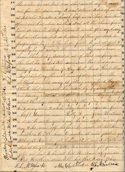 William Elisha Stoker to Elizabeth E. Stoker, December 21, 1862 (Page 2)