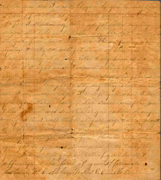 William Elisha Stoker to Elizabeth E. Stoker, March 30, 1863 (Page 2)