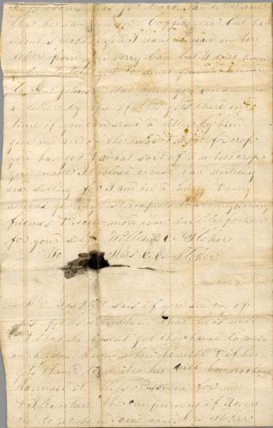 William Elisha Stoker to Elizabeth E. Stoker, May 29, 1863 (Page 4)