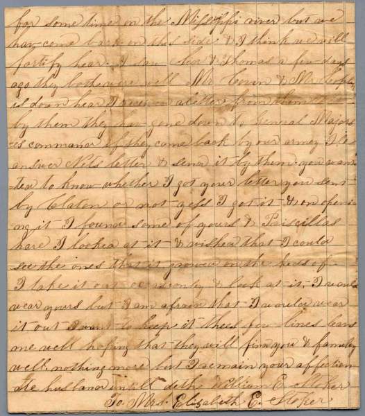 William Elisha Stoker to Elizabeth E. Stoker, December 15, 1863 (Page 4)